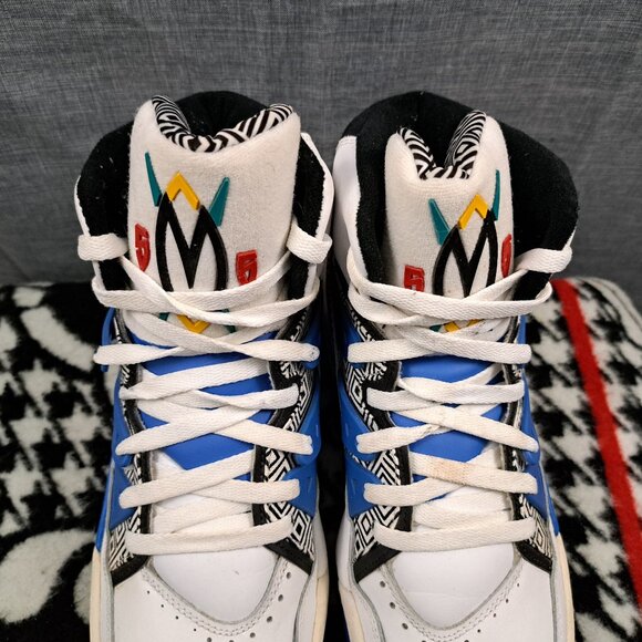 Adidas Mens Size 9 Mutumbo Royal Basketball Shoes G99903 Dikembe Nuggets 76ers